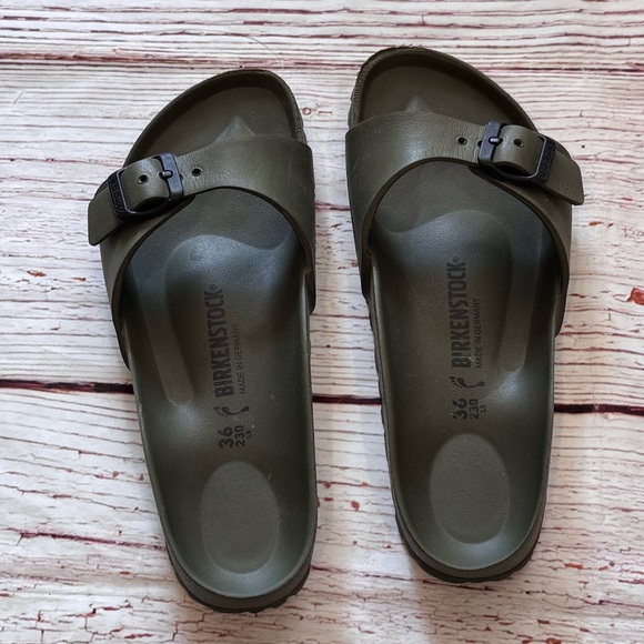 Birkenstock Madrid Essentials Eva Sandals in Khaki Sz 36 Sz 5-5-5 - Picture 12 of 16